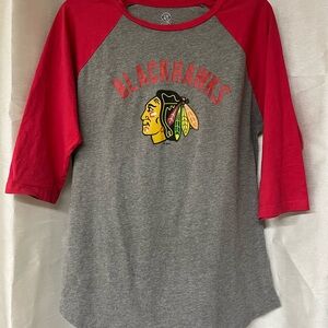 NHL Chicago Blackhawks women’s Long Sleeve Tee - Red and Gray